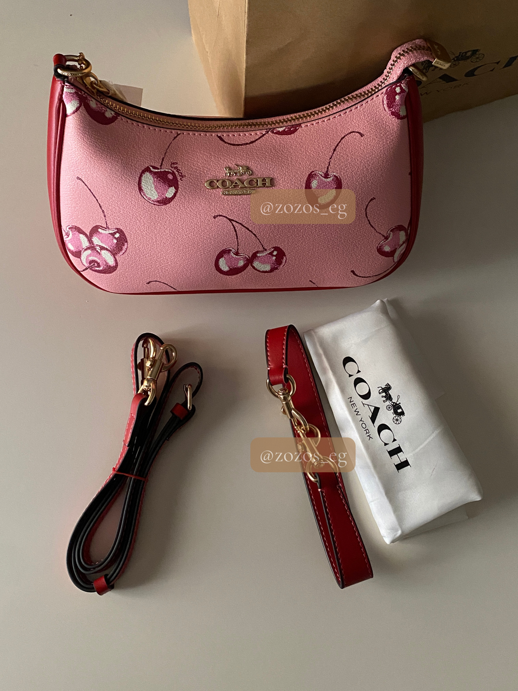 Coach Teri Shoulder Bag with Cherry Print